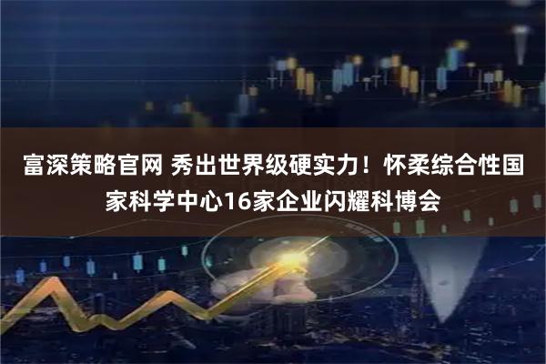 富深策略官网 秀出世界级硬实力！怀柔综合性国家科学中心16家企业闪耀科博会